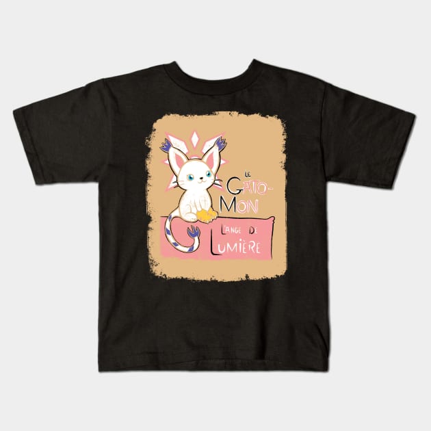 Le Gatomon L'ange De Lumière Kids T-Shirt by Snellby